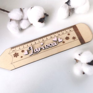 Ruler Personalized Lasercut Ruler Wooden Ruler with Name