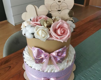 Diaper cake baby girl diaper cake baby girl diaper cake Pink diaper cake