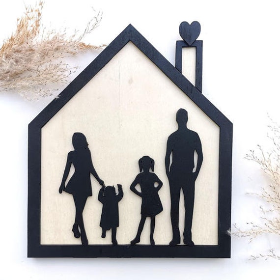 Family Silhouette House