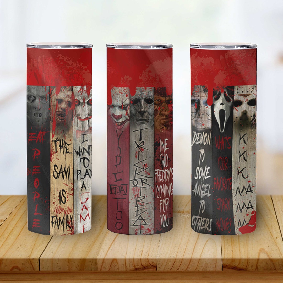 Horror Movie Tumbler Wrap Digital Download Horror Halloween Etsy