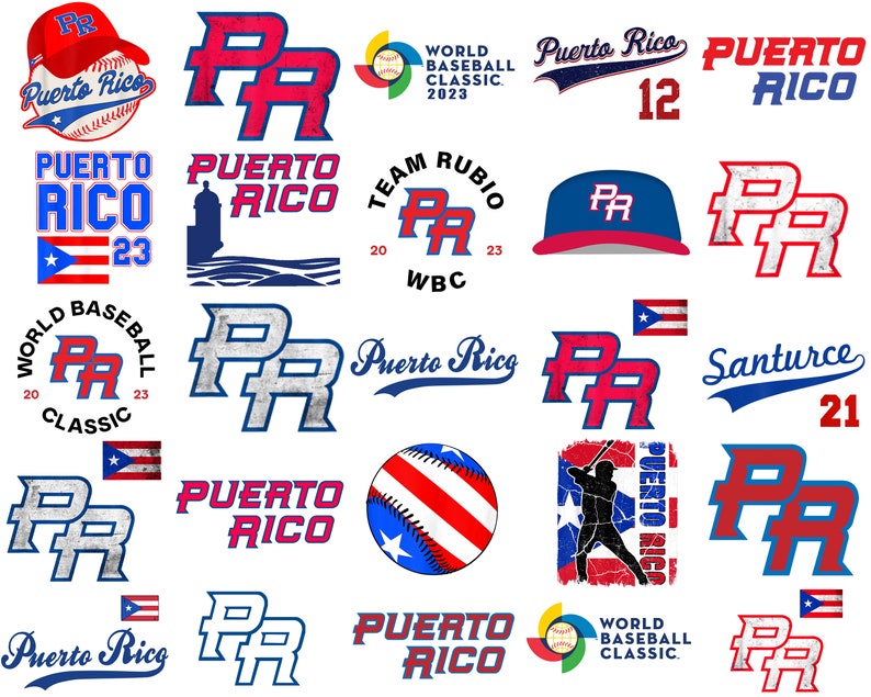 Puerto Rico World Baseball Classic PNG Puerto Rico Baseball Etsy UK