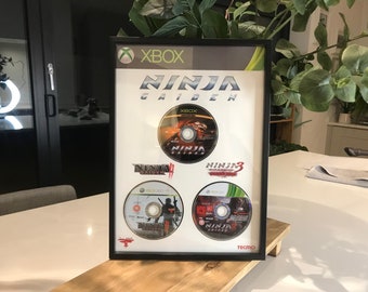 Ninja Garden Trilogy Xbox/Xbox 360 Original Disc Framed Artwork - Custom Made Perfect Gift Idea - High Quality -Amazing Game Room Addition