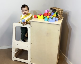 Montessori Küchenturm Kinder Tritthocker Montessori Möbel Küche Lernturm Kleinkind Schritt Küchenmöbel Für Kinder Bildung