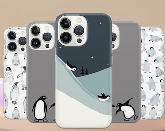 Penguin Pattern Phone Case: Soft TPU Cover for iPhone, Samsung, Pixel