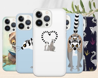 Lemur lover Phone Case Madagascar Monkey Cover for Pixel 7 6A, iPhone 14 13 12 Pro 11 XR for Samsung S23 S22 A73 A53 A13