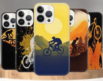 Mountain bike Phone Case Cyclist Cover for Pixel 7 6A, iPhone 14 13 12 Pro 11 XR for Samsung S23 S22 A73 A53 A13
