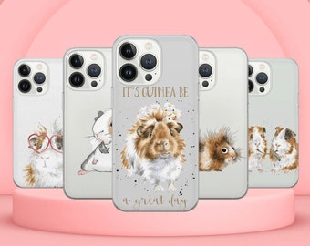 Guinea pig cute Phone Case Rodent Cover for Pixel 7 6A, iPhone 14 13 12 Pro 11 XR for Samsung S23 S22 A73 A53 A13