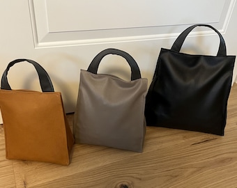 Door stop - "door stop bag" - vegan leather/artificial leather, UNFILLED, 3 sizes, many colors, very high quality