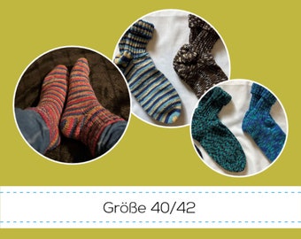 Hangestrickte Socken, aus Sockenwolle, selbst gestrickt, Gr. 40 - 42,  viele Modelle, viele Farben, Unikate