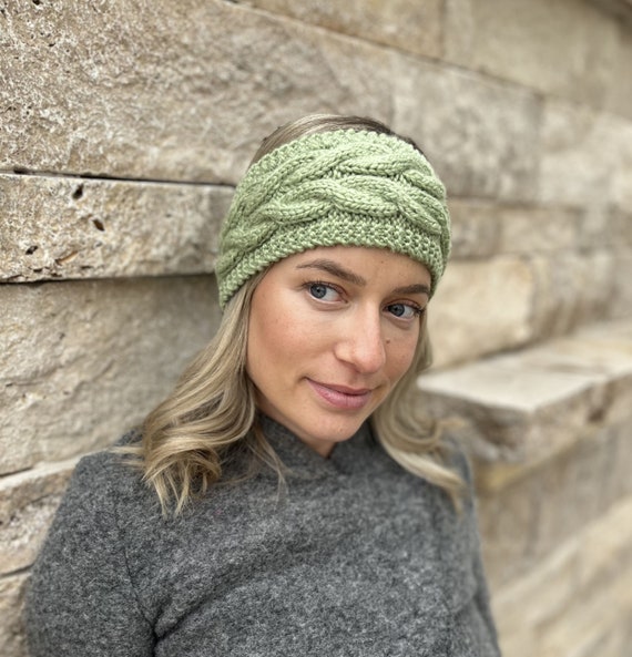 Hand-knitted Headband Many Colors Cable Pattern Wool - Etsy display picture 1