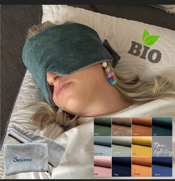 Augenmaske Schlafmaske ultra weich, atmungsaktiv, BIO, viele Farben, personalisierbar, mit Text