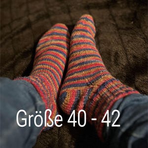 Hand-knitted socks, made of sock yarn, hand-knitted, sizes 40 - 42, many models, many colors, unique pieces