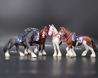 billessy / SATTELSET / MODELL BEAUTY / Pferd / Modellpferd / Zubehör / Sattel / Ledersattel / Trense / Schleich / 13435 / Model Horse Tack