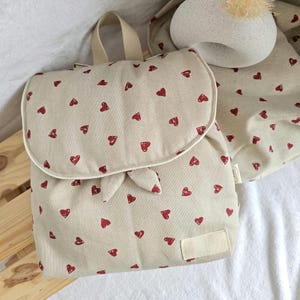 Sac à dos enfant marguerite, fleurs, coeur - cadeau naissance