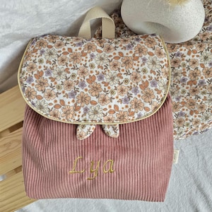 Sac à dos enfant velours côtelé - cadeau naissance - garçon- fille