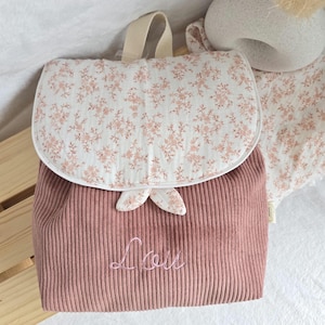 Sac à dos enfant velours côtelé - cadeau naissance - garçon- fille