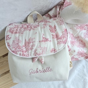 Sac à dos enfant velours côtelé - cadeau naissance - garçon- fille
