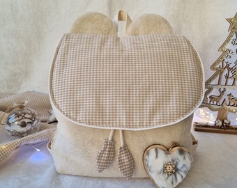 Sac à dos Doudou enfant beige