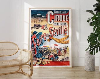 Old Circus Wall Art | Cassic circus tent print, Carnival art illustration, Vintage circus artwork, Eclectic wall art, Bullfighting art