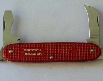 Vintage Victorinox Brütsch Rüegger pocket knife with 4 blades