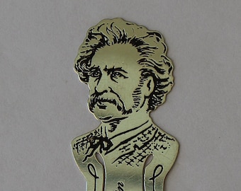 Mark Twain Sterling Silver Bookmark Bookmark by Toye Kenning and Spencer Ltd England