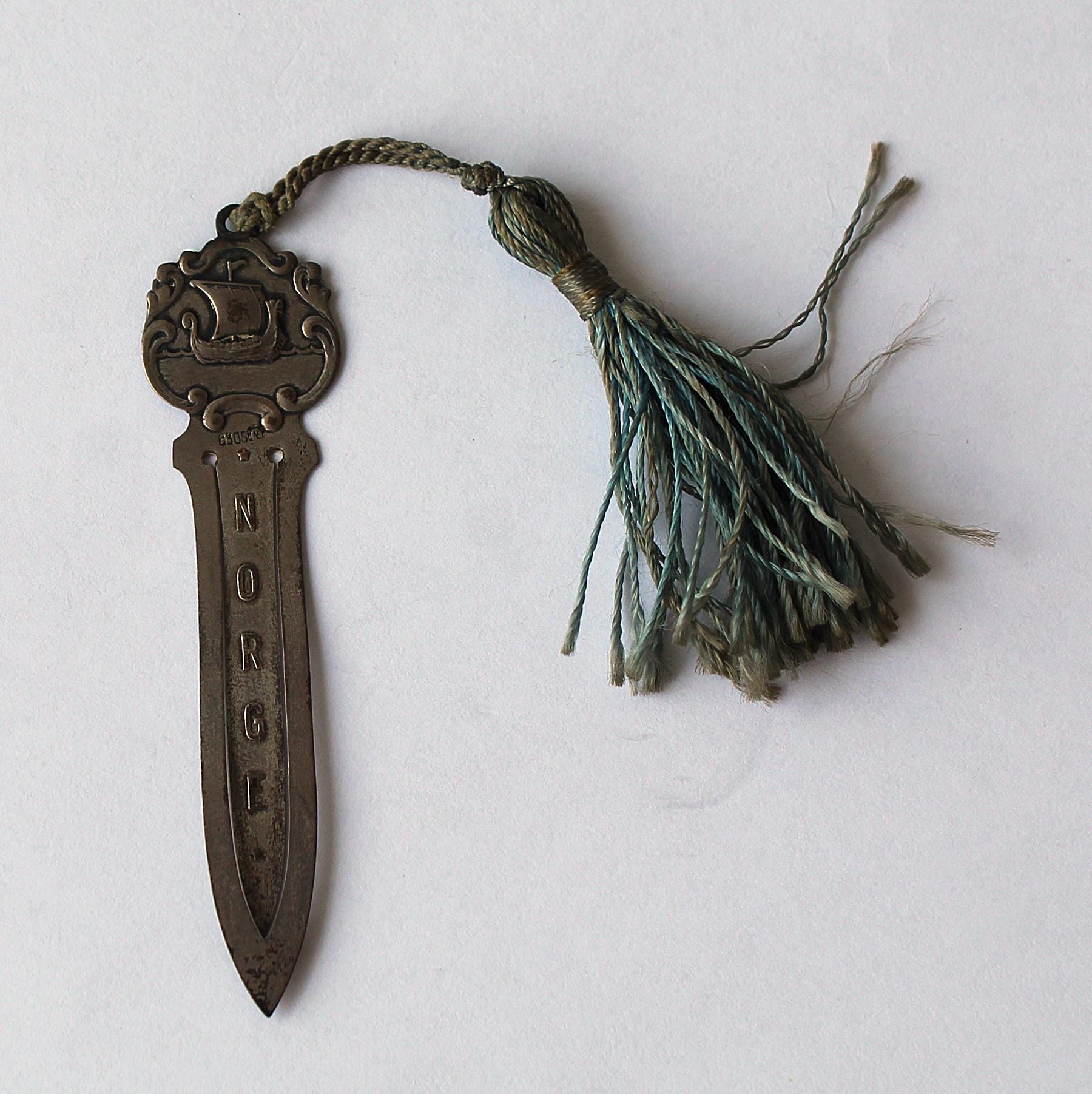 Vintage Bookmark Bookmark Letter Opener Norge Norway Silver 830