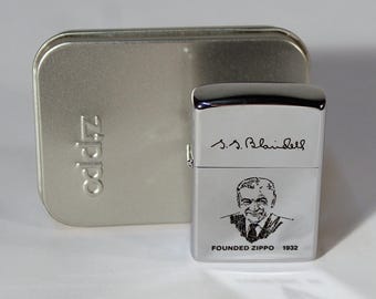 Zippo petrol lighter Bradford USA 1992 Founder Blaisdell