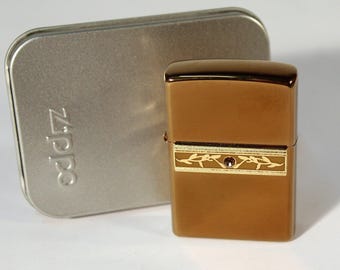 Zippo Petrol Lighter Bradford 2005 Bronze Brass Topaz Ivy