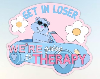Therapy Sticker, Funny Mental Health Decal
