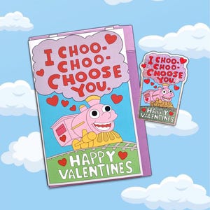 Simpsons Anniversary Card: I Choo-Choo-Choose You, Handmade Envelope