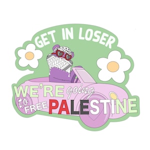 Free Palestine sticker, free Gaza, liberty sticker, protest sticker, keffiyeh decal