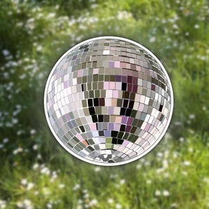 Disco ball sticker, Matte Finish