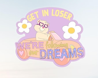 Care Bears Sticker: Follow Your Dreams Glitter Vinyl Sticker