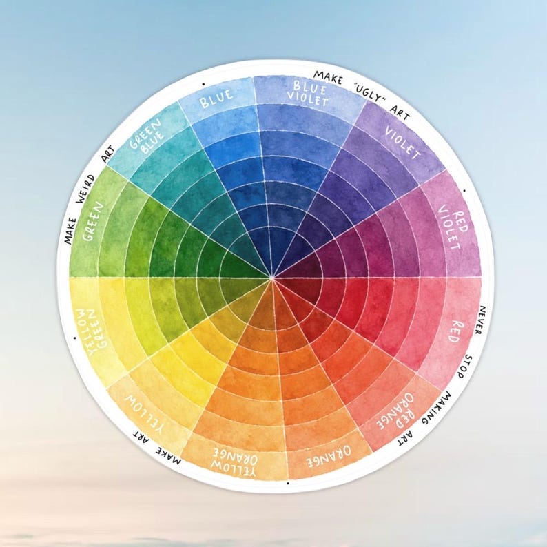 Color Wheel Sticker, Art Sticker - Etsy UK