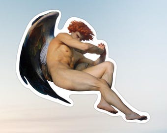 堕天使ステッカー: アレクサンドル・カバネル・ルシファー絵画、ダーク