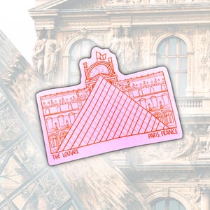 Pegatinas del Museo del Louvre, pegatinas de arte de recuerdo de Francia, colección de pegatinas de viaje a París / recuerdo de viaje a Europa