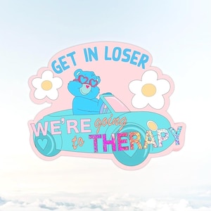 Therapy Sticker, Funny Mental Health Decal