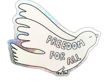 Peace sticker, Freedom for all sticker
