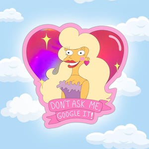 Autocollant BarB impertinent, imperméable pour poupée Simpsons, ne me le demandez pas sur google ! Sticker Stacy Malibu, drôle de poupée sarcastique pour ordinateur portable