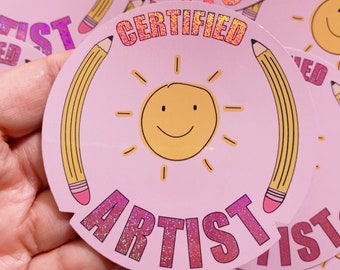 Certified artist sticker / art sticker
