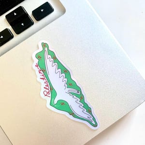 Palestine Map Holographic Sticker, peace sticker image 2