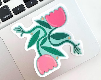 Tulip sticker, spring sticker