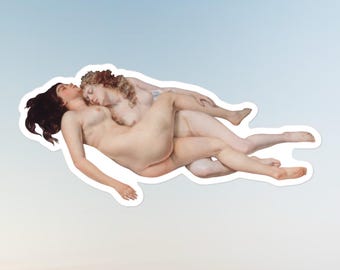 The birth of Venus art history sticker by Henry Courtney Selous, Renaissance art decal