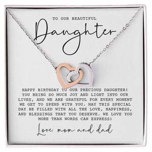 Necklace for Daughter, Daughter Birthday, Daughter Necklace, Gift from Mom and Dad, To My Daughter, Gift from Dad, Birthday Gift