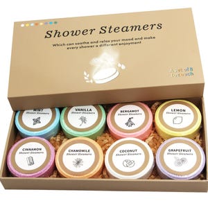 Essential Oil Shower Steamers 8-Pack: Aromatherapy Spa Gift Set