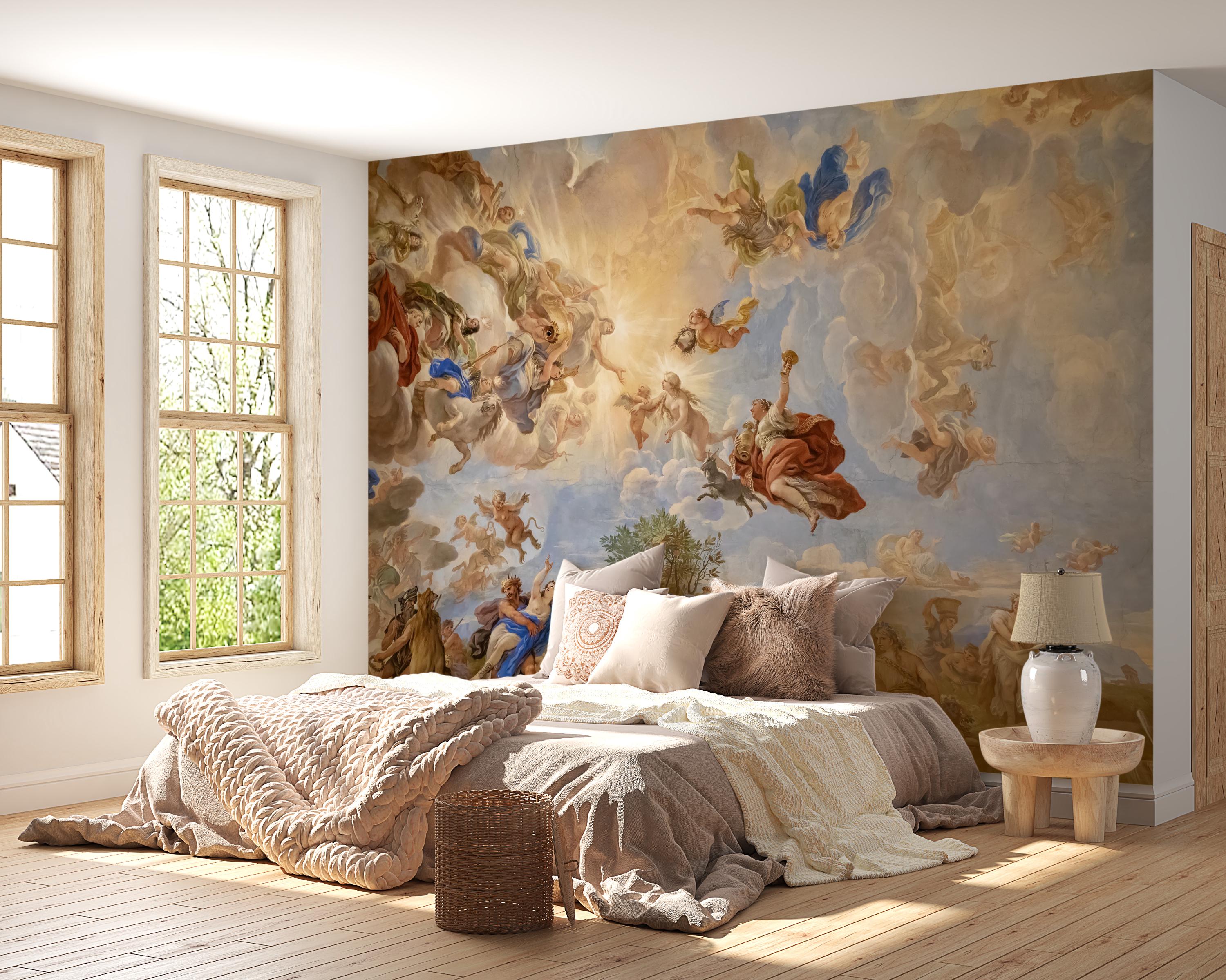 Renaissance Art Wallpaper | Renaissance Mural | Ceiling Wallpaper ...