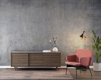 Gray Concrete Wallpaper | Peel and Stick | Concrete Look Mural | Room Decor | Wall Art | Cool Wallpaper | Modern Wallpaper