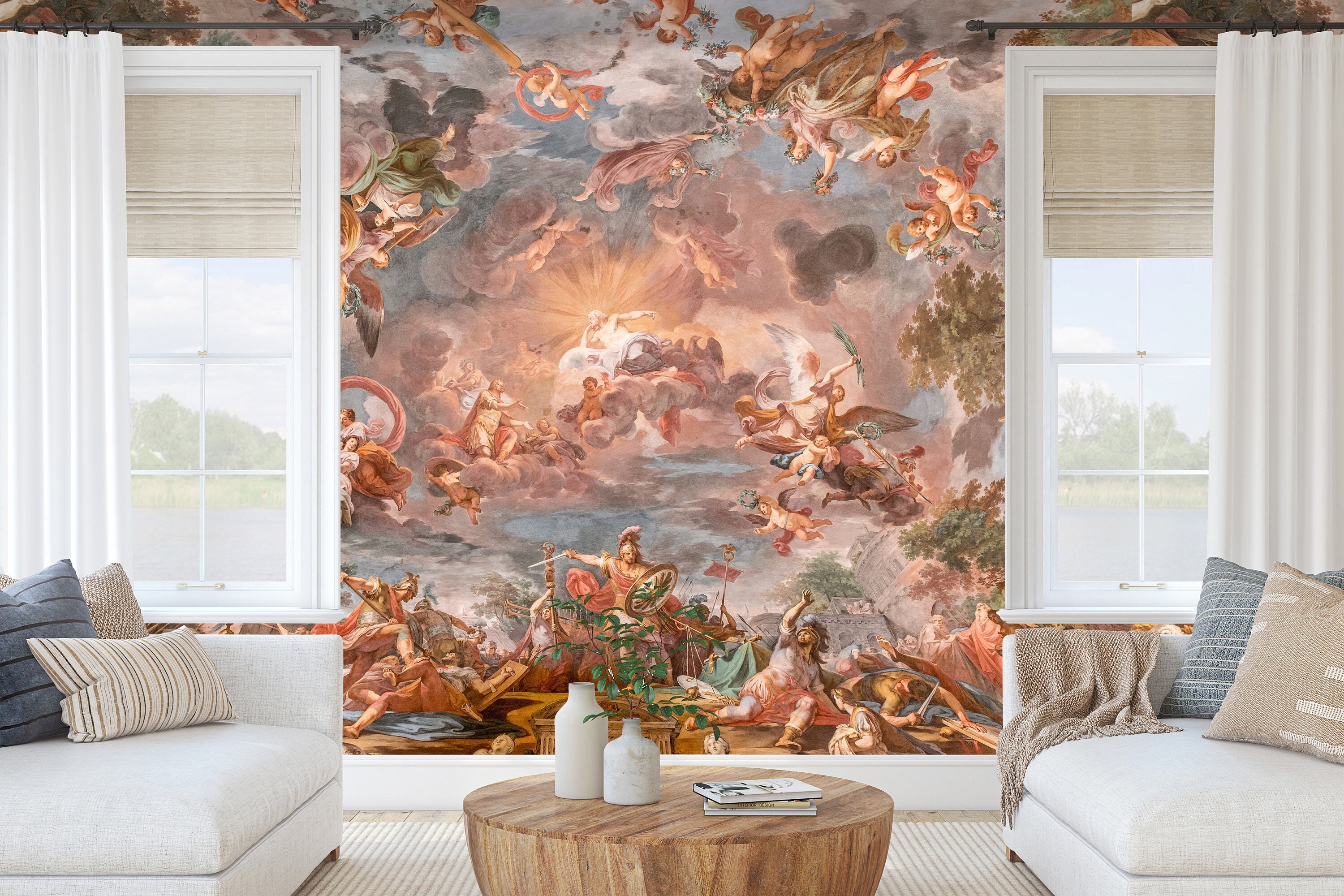 Renaissance Art Wallpaper Peel and Stick Ceiling Wallpaper renaissance