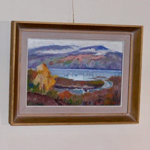 Mid-Century Original Swedish Oil on Panel &quot;Abisko&quot; by Hilmer Eriksson - Vintage & Framed