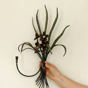 Wrought Iron Wall Sconce – Double Arm – 52 x 32 cm